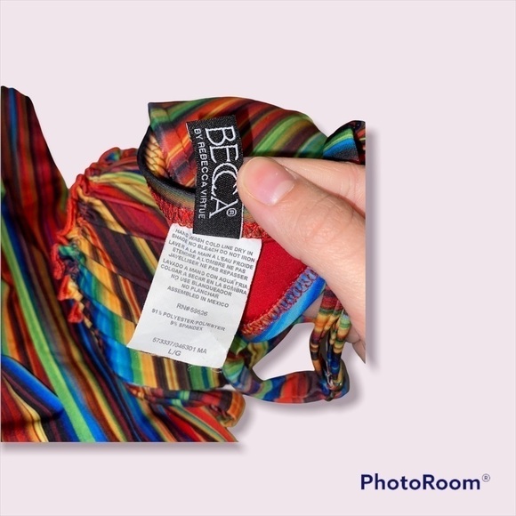 𝅺becca Y2K Stripe Bikini Set - Picture 6 of 6